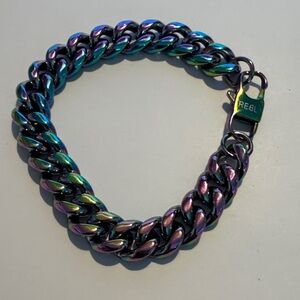 REBL Chunky Multicolor Chain Bracelet